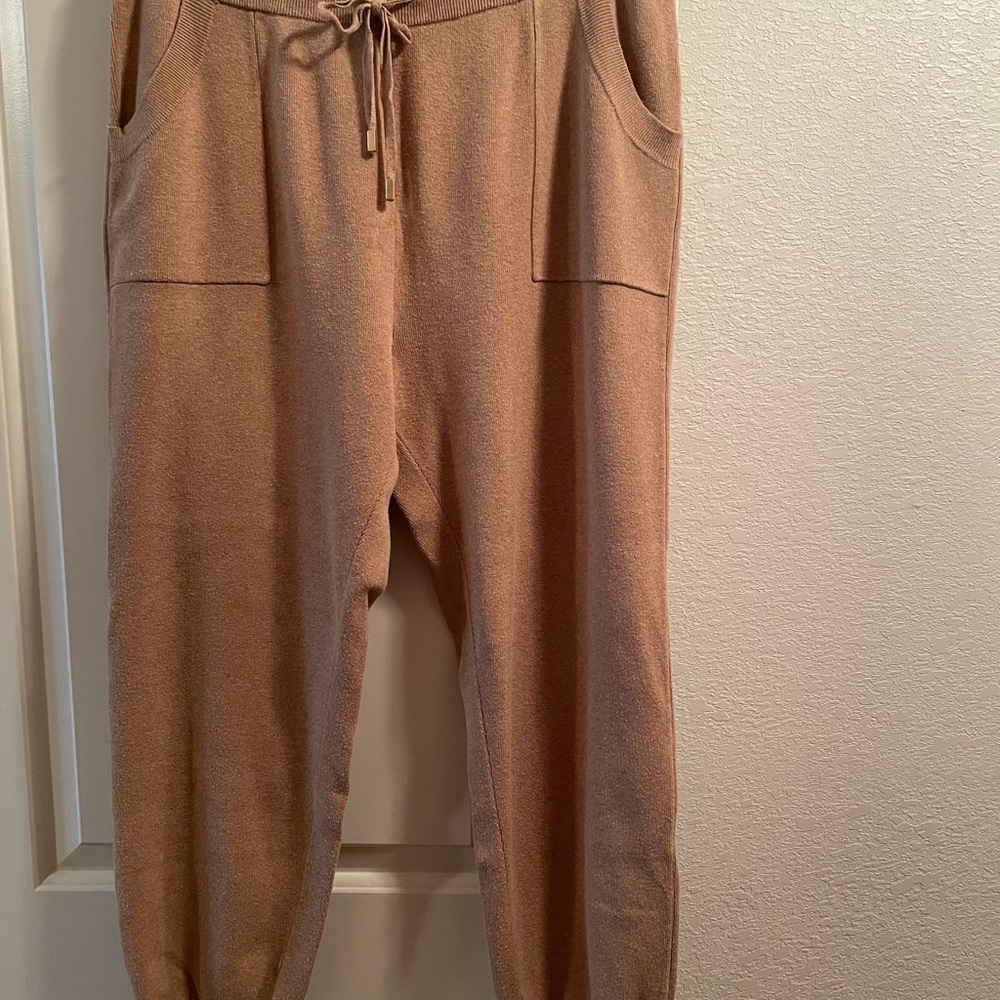 Chico's Tan Cowl Neck Sweater and Joggers. Chico’s Size 2 - Picture 4 of 7
